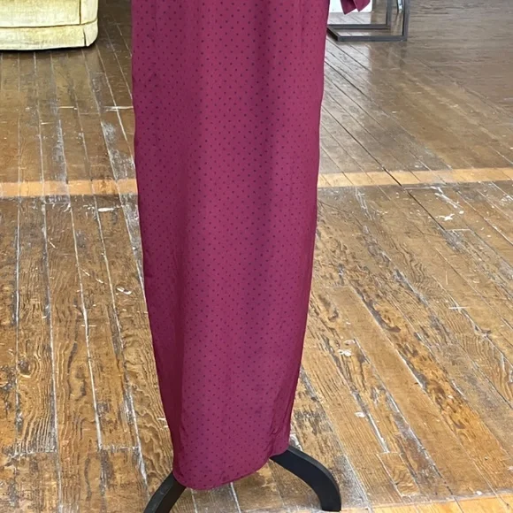 Wizzy Kit Maroon and navy polka dotted Maxi dress. - Picture 11 of 13